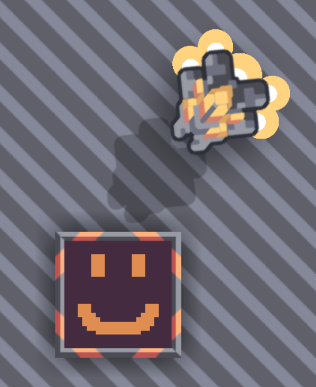 A smiley drawn in a Mindustry canvas block